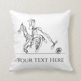 Cute Polo Player & Horse Kussen