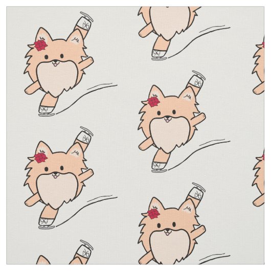 Cute Pom Figuur Spiral Stof (Swatch)