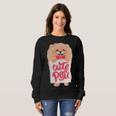 Cute Pom Fluffy Cream Pomeranian Dog Trui (Voorkant volledig)