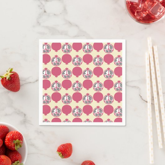 Cute Pomegranate Paper Napkins Servet (Insitu)