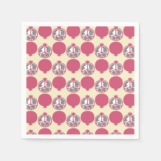 Cute Pomegranate Paper Napkins Servet (Voorkant)