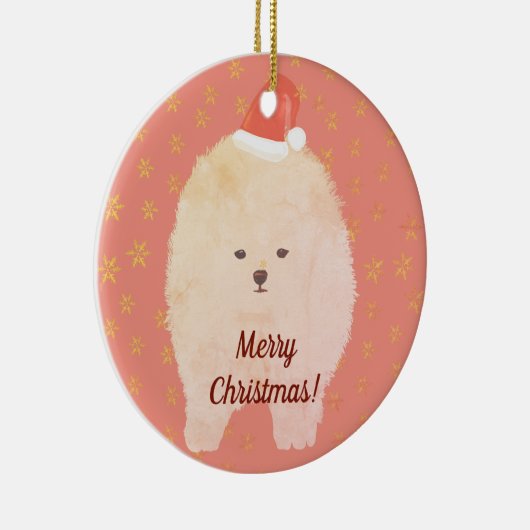 Cute Pomeranian Dog Ceramic Ornament (Rechts)
