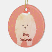 Cute Pomeranian Dog Ceramic Ornament (Links)