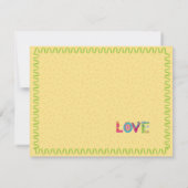 Cute Pomeranian Dog Fun Colorful Floral Letters  Bedankkaart (Achterkant)