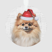 Cute Pomeranian Dog Holiday Christmas Photo Ornament (achterkant)