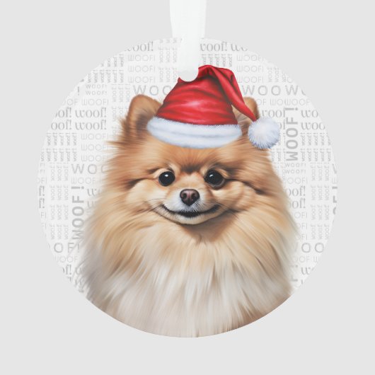 Cute Pomeranian Dog Holiday Christmas Photo Ornament (achterkant)
