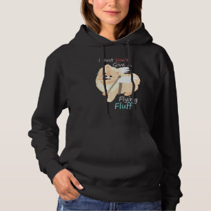 Cute Pomeranian Dog I geeft geen vliegende fluff Hoodie