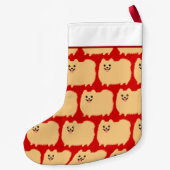 Cute Pomeranian Dog Pattern PMammie Holiday Xmas Kleine Kerstsok (Achterkant)