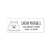 Cute Pomeranian Dog Return Address Rubberstempel (Afrduk)