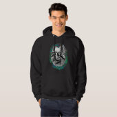 Cute Pomeranian Dog Wearing Nerd Glasses Funny Gra Hoodie (Voorkant volledig)