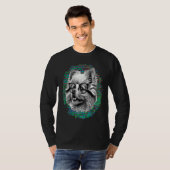 Cute Pomeranian Dog Wearing Nerd Glasses Funny Gra T-shirt (Voorkant volledig)