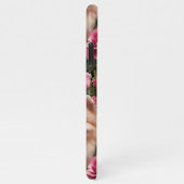 Cute Pomeranian Enchanted Pink Rose Garden iPhone Hoesje (Rechterkant)