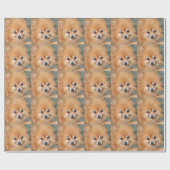 Cute Pomeranian Face Cadeaupapier (Vlak)
