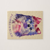 Cute Pomeranian German Spitz Sketch Legpuzzel (Horizontaal)