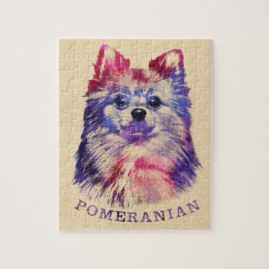 Cute Pomeranian German Spitz Sketch Legpuzzel (Verticaal)