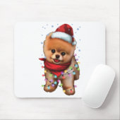 Cute Pomeranian Hondenliefhebber Funny Xmas Holida Muismat (Met muis)