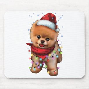 Cute Pomeranian Hondenliefhebber Funny Xmas Holida Muismat