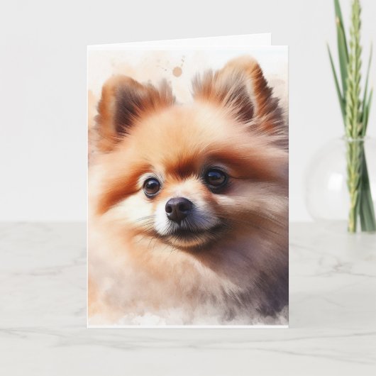 Cute Pomeranian Kaart (Voorkant)