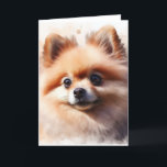 Cute Pomeranian Kaart<br><div class="desc">Een schattig Pommerse ontwerp. De binnenkant is leeg gelaten,  zodat u desgewenst uw eigen formulering kunt toevoegen</div>