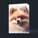Cute Pomeranian Kaart<br><div class="desc">Een schattig Pommerse ontwerp. De binnenkant is leeg gelaten,  zodat u desgewenst uw eigen formulering kunt toevoegen</div>
