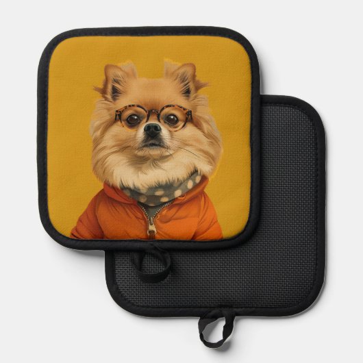 Cute Pomeranian Pannenlap (Voorkant / Achterkant)