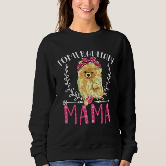 Cute Pomeranian  Pomeranian Mama  Womens Trui (Voorkant)