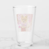 Cute Pomeranian Puppy Glass Glas (Achterkant)