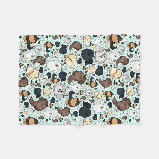 Cute Pomeranian Throw Blanket, Small Fleece Deken (Voorkant (Horizontaal))