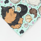 Cute Pomeranian Throw Blanket, Small Fleece Deken (Hoek)