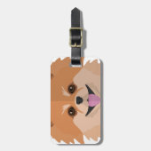 Cute Pommeren Cartoon! Bagagelabel (Voorkant verticaal)