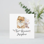 Cute Pommeren puppy be moedig citaat Kaart (Staand voorkant)
