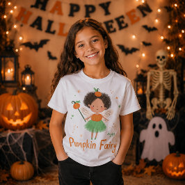 Cute Pompoen Fee Halloween Meisjes Kostuum T-shirt