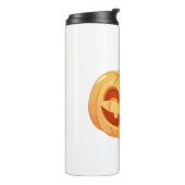 Cute Pompoen Jack O Lantern Schildpad Zee Hallowee Thermosbeker (Gedraaid links)