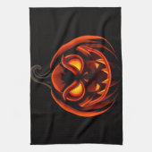 Cute Pompoen Monster Halloween Keukenhanddoek (Verticaal)