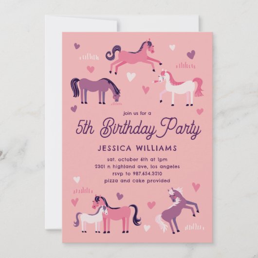 Cute Ponies Kaart (Voorkant)