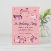 Cute Ponies Kaart (Staand voorkant)