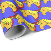 Cute Pony Head en Shoulders Cadeaupapier (Rol Hoek)
