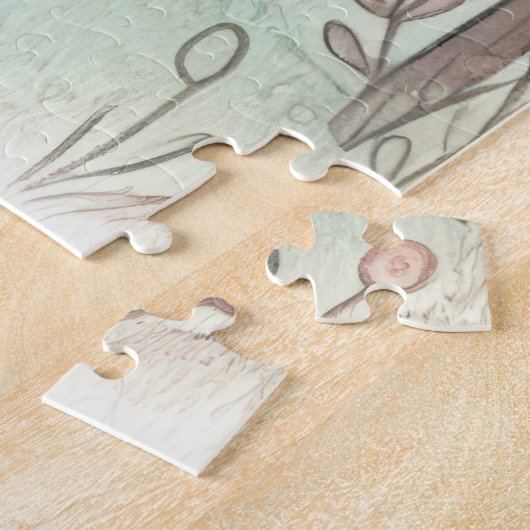 Cute Pony in a Whimsical Forest Jigsaw Puzzle Legpuzzel (Zijkant)