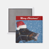 Cute Pony Kerstmis Magneet (Voorkant / Achterkant)