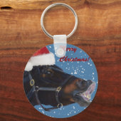 Cute Pony Kerstmis Sleutelhanger (Voorkant)