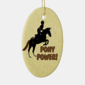 Cute Pony Power Equestrian Keramisch Ornament (Rechts)
