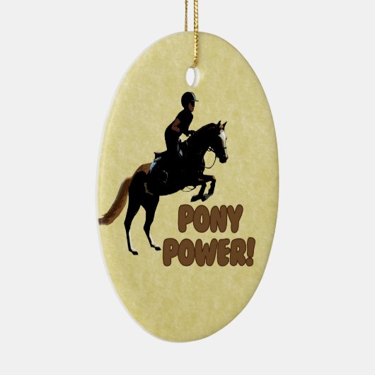 Cute Pony Power Equestrian Keramisch Ornament (Rechts)