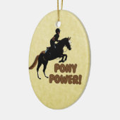 Cute Pony Power Equestrian Keramisch Ornament (Links)