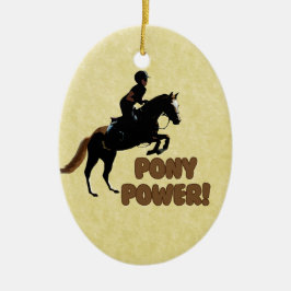 Cute Pony Power Equestrian Keramisch Ornament