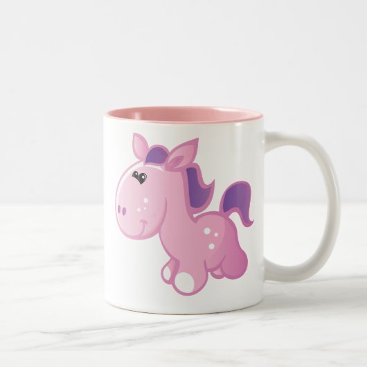 Cute Pony Tweekleurige Koffiemok (Rechts)