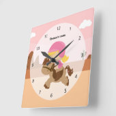 Cute pony vierkante klok (Hoek)