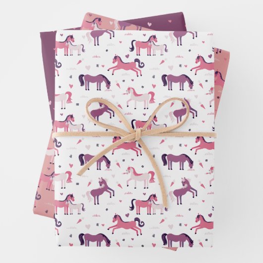 Cute Pony Wrapping Paper (In situ)