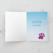 Cute Pooch Golden Retriever Birthday Kaart (Binnen)