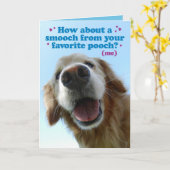 Cute Pooch Golden Retriever Birthday Kaart (Gele Bloem)