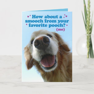 Cute Pooch Golden Retriever Birthday Kaart